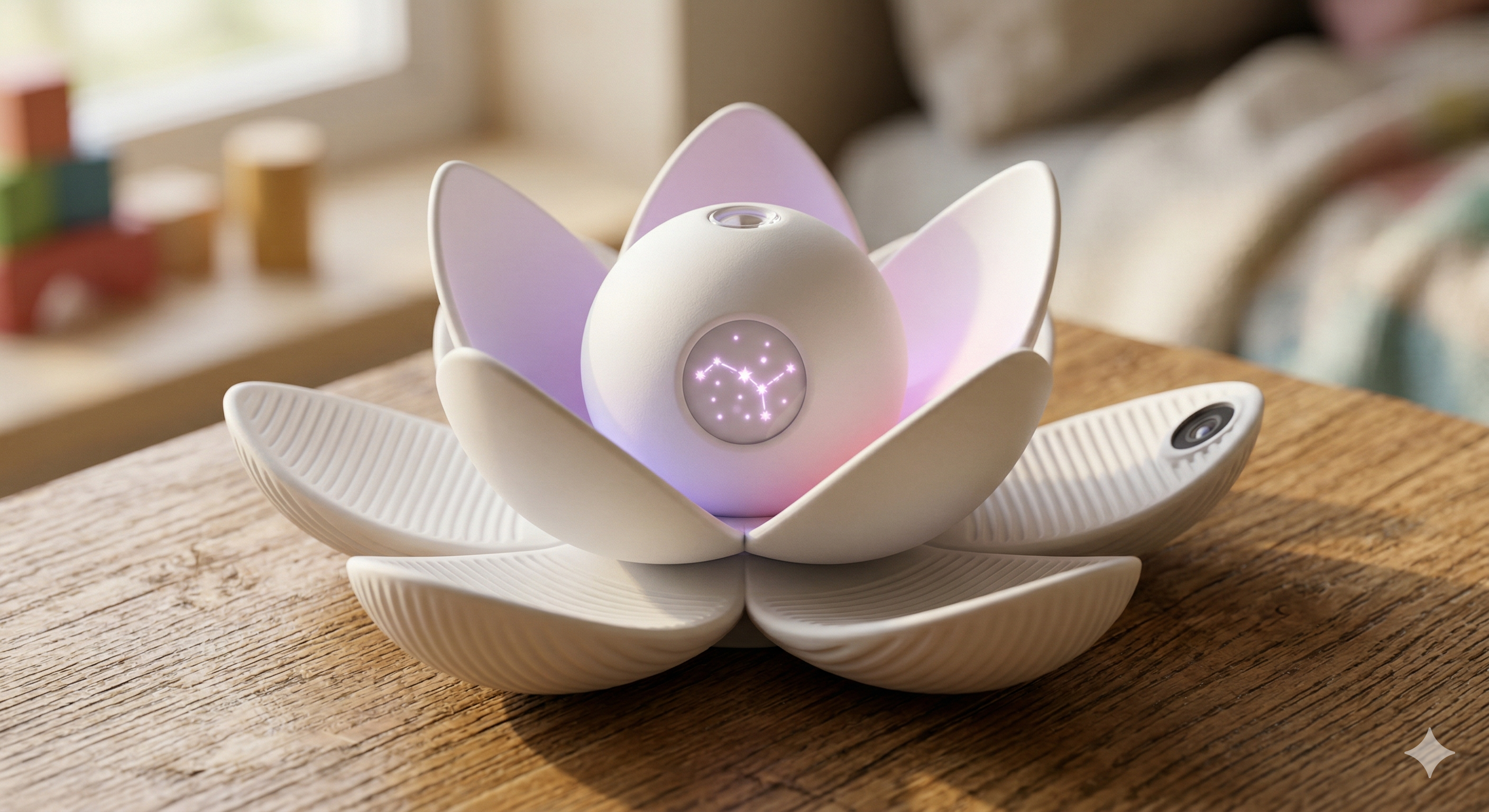 Lotus device blooming — image generated with AI, concept generated by BAW