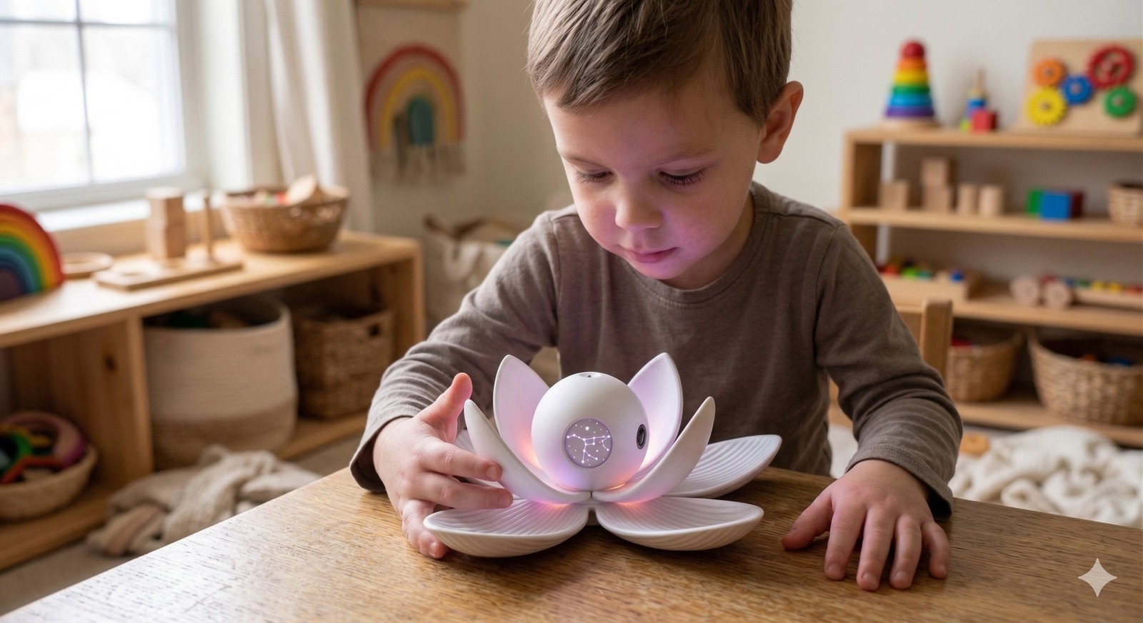 Lotus device — image generated with AI, concept generated by BAW